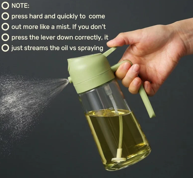Fryer Kitchen Oil Sprayer for Cooking, BBQ, Grilling, Roasting, Baking, Salad Dressing & Daily Kitchen Use